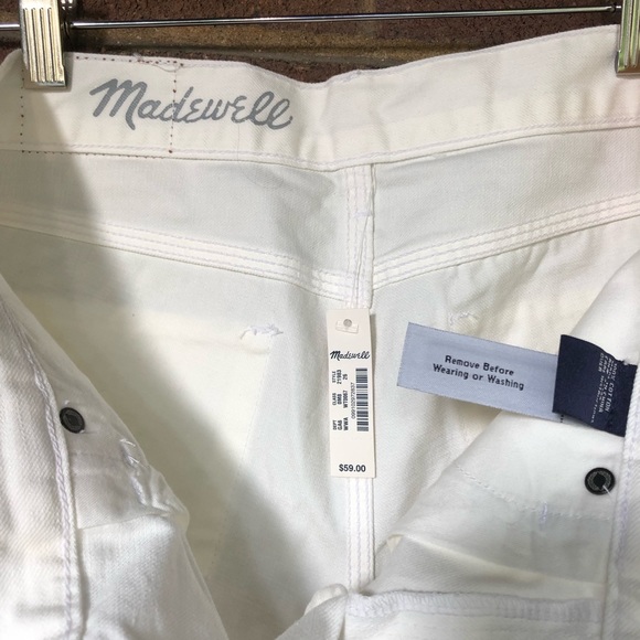 NWT Madewell White Denim Shorts - Picture 7 of 7